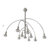 10-branched chandelier by Max Bill for Temde 1960