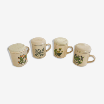 Set de 4 mugs tisanières tasse & filtre