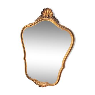 Miroir ancien doré style Louis XV 58x38cm