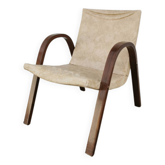 Bow Wood armchair by Steiner circa 1950
