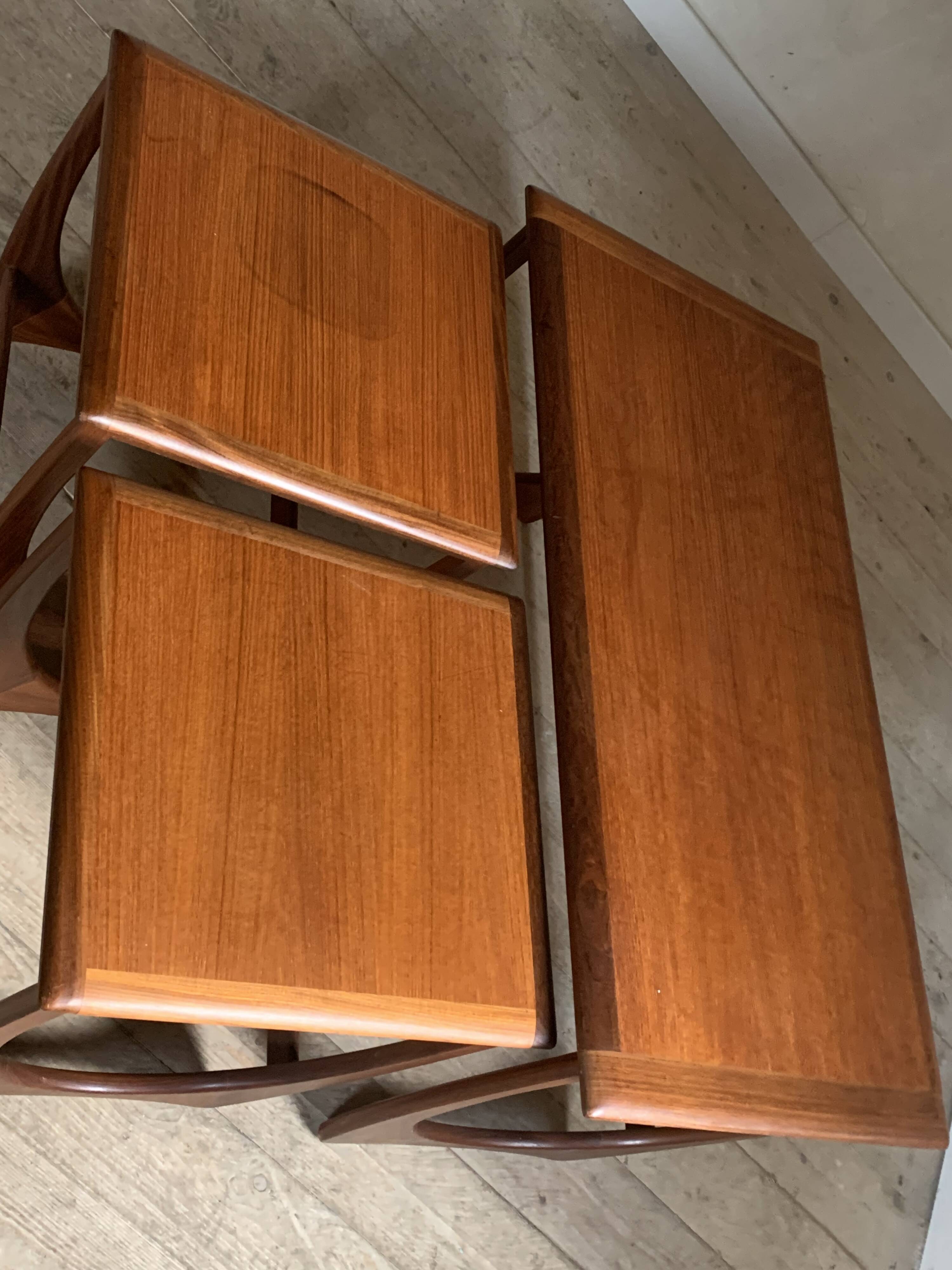 Vintage Scandinavian teak nesting coffee table Astro Victor Wilkins