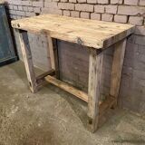 Etabli ancien en bois brut