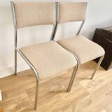 Pair of 70s chrome chairs