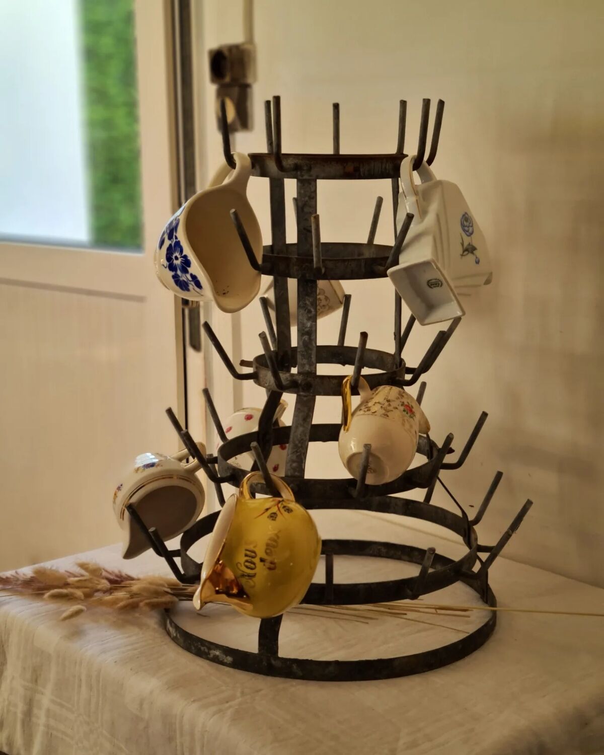 Antique bottle hedgehog