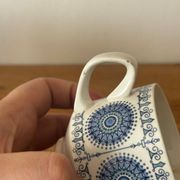 Set of 4 Spanish Pontesa porcelain cups and saucers