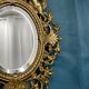 Bronze mirror napoleon III H39x23 decoration with putti and mascaron