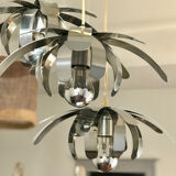 Suspension waterfall 3 flowers in chrome stainless steel