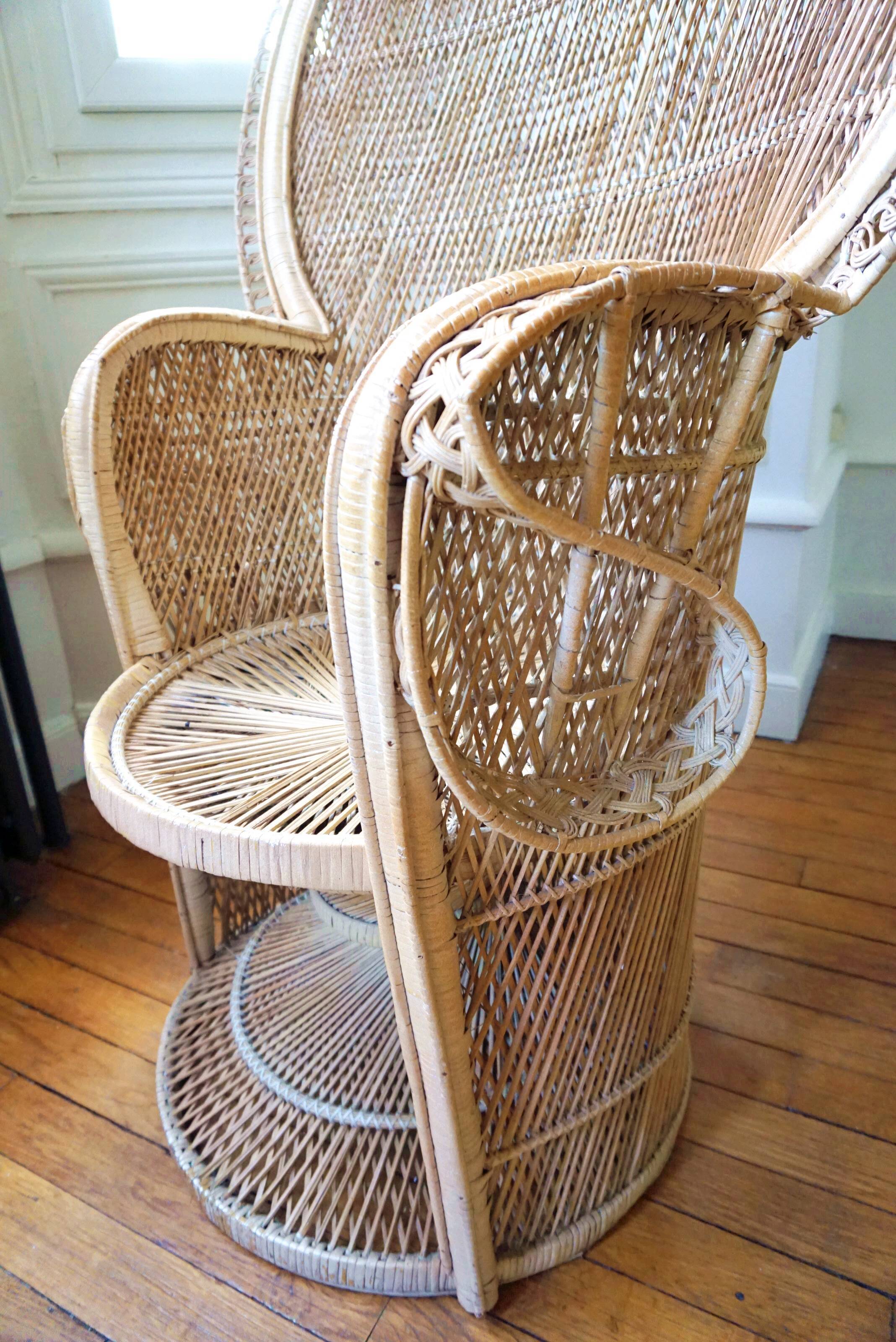 Emmanuelle rattan armchair