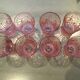 Set of 8 pink water glasses