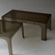 Smoked plastic coffee tables 1970