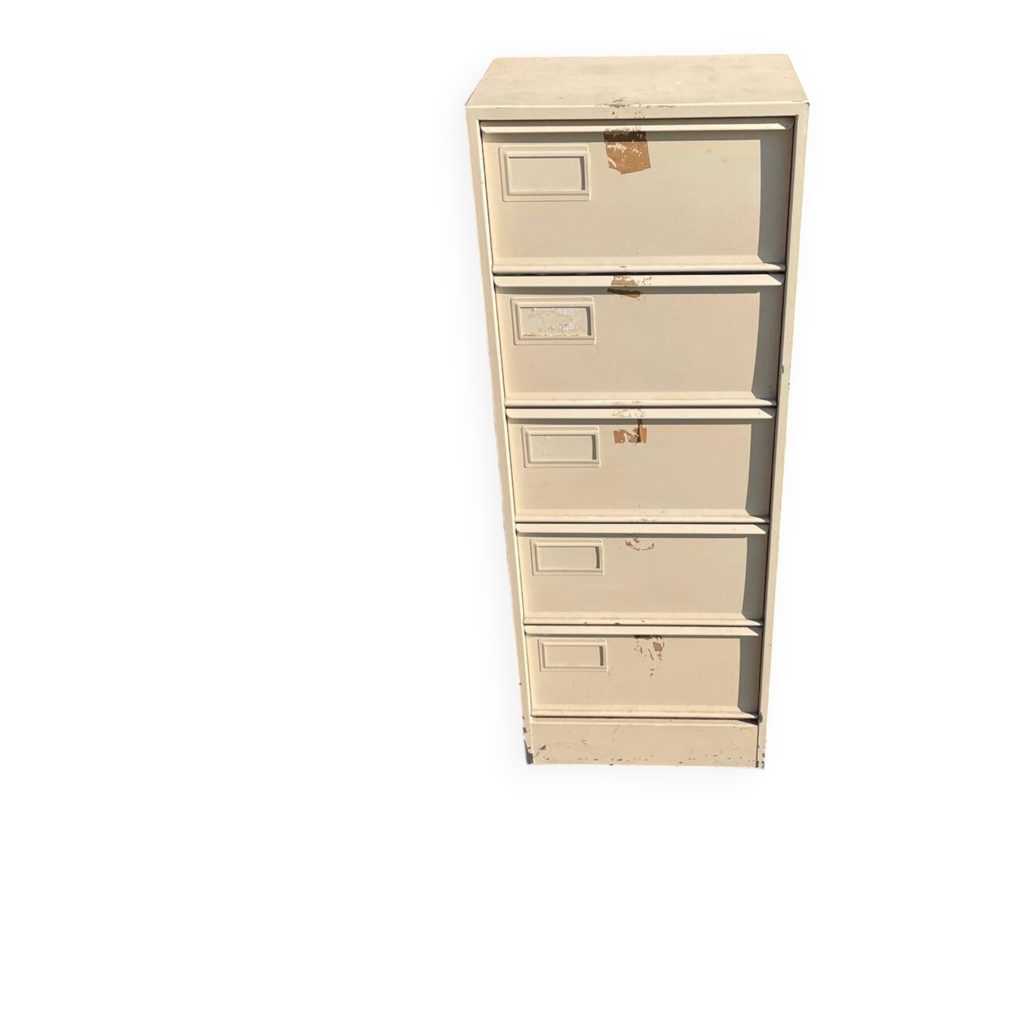 Industrial iron cabinet with flap