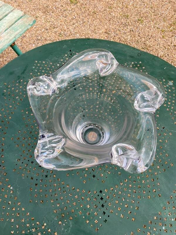 Very large Daum crystal vase