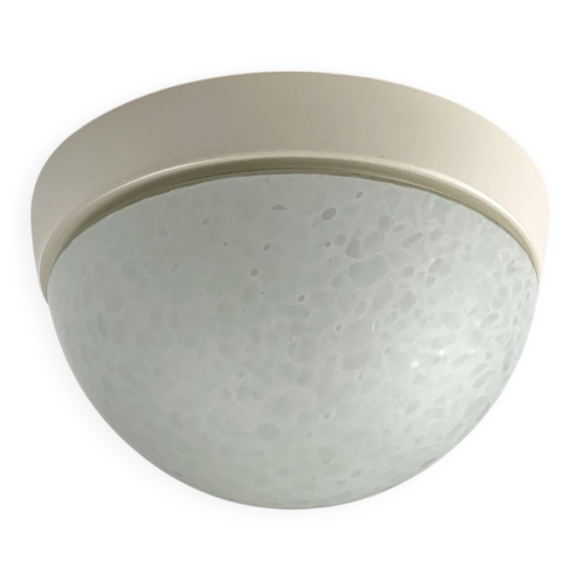 Suspension or wall lamp moon in glass from the vintage German space era by Peill & Putzler, 1970s.