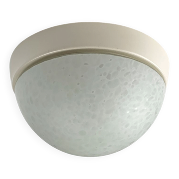 Plafonnier lune en verre d’époque spatiale allemande vintage de Peill & Putzler, années 1970