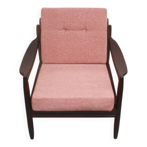 Fauteuil années 1960 - rose