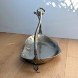 ​Basket  ​in Pewter ​Signed ​Jean Goardère - Arts and crafts