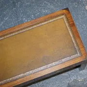 Coffee Table Military Campaign with Brown Leather Top from Harrods London