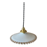 Antique opaline pendant light