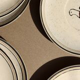 Set of stoneware plates