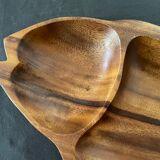 Wooden fish shaped dish
