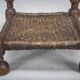 Early 20th century handmade low cedar chair, Nuristan, 1890s