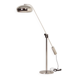 Chrome space age floor lamp from the 70s with adjustable rod arm