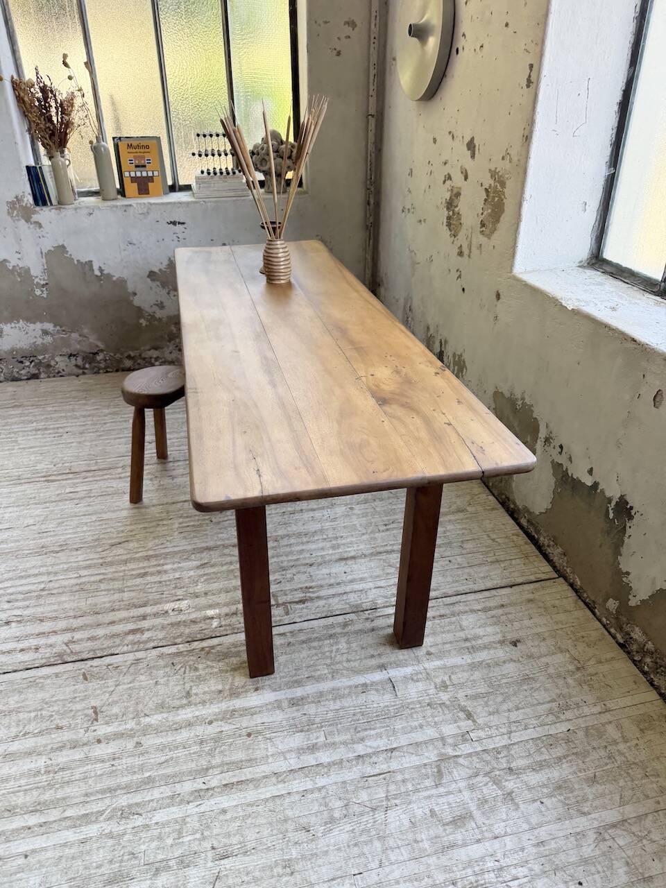 Walnut farmhouse table 2.10m from the 50s