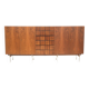 Unique vintage design sideboard made of rosewood with a bar section from the 1960s
