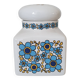 Ceramic storage pot with blue flower pattern Tauntun Vale / England