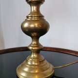 Brass lamp and mother-of-pearl lampshade circa 1970/80