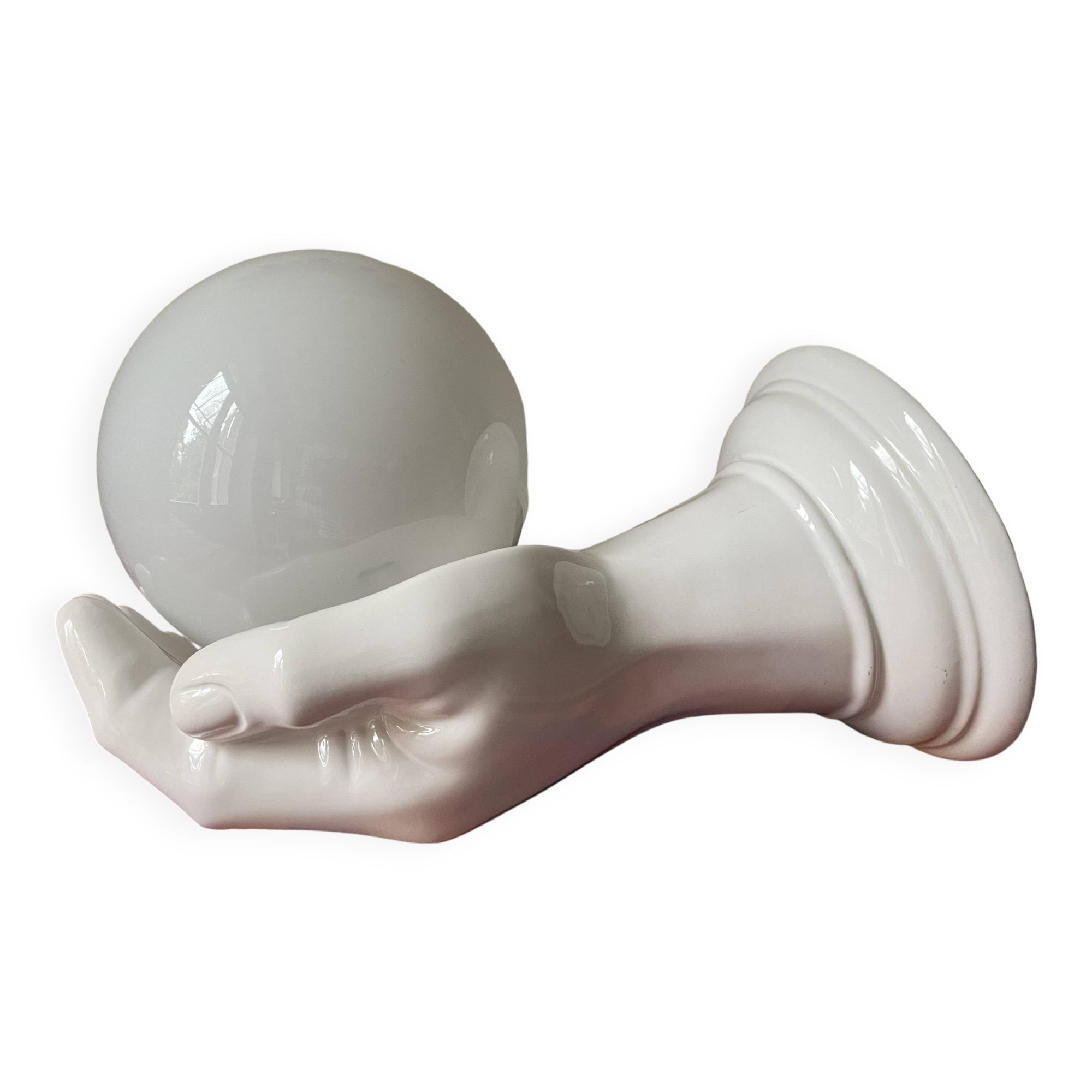 70s ceramic hand wall light