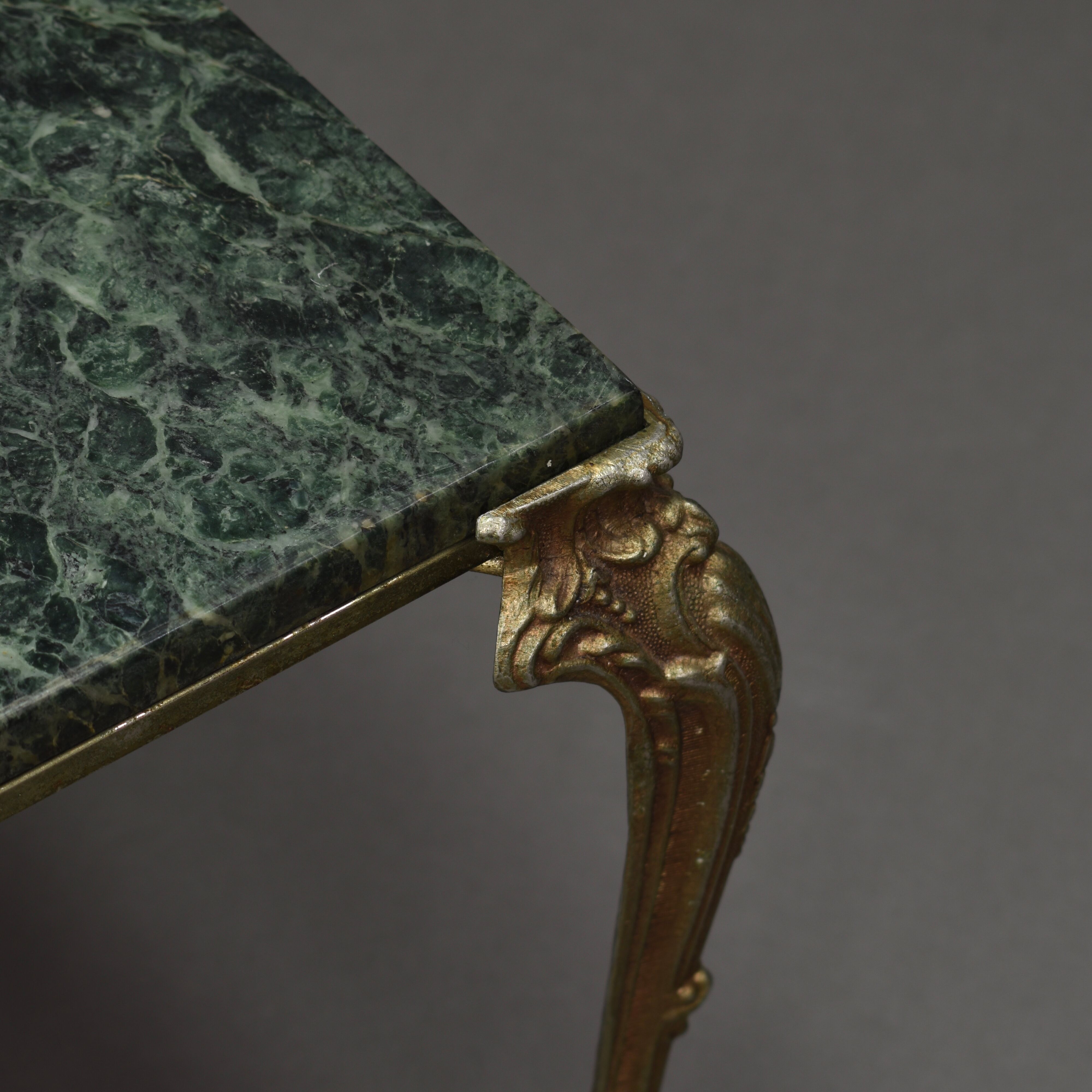 Green marble coffee table 1950's