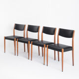 Set of 4 Scandinavian style chairs, France, 1960s