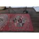1970s Vintage Turkish Oushak Handmade Wool Cotton Pink Runner Rug 81x315