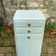 Vintage gray green bathroom chest of drawers