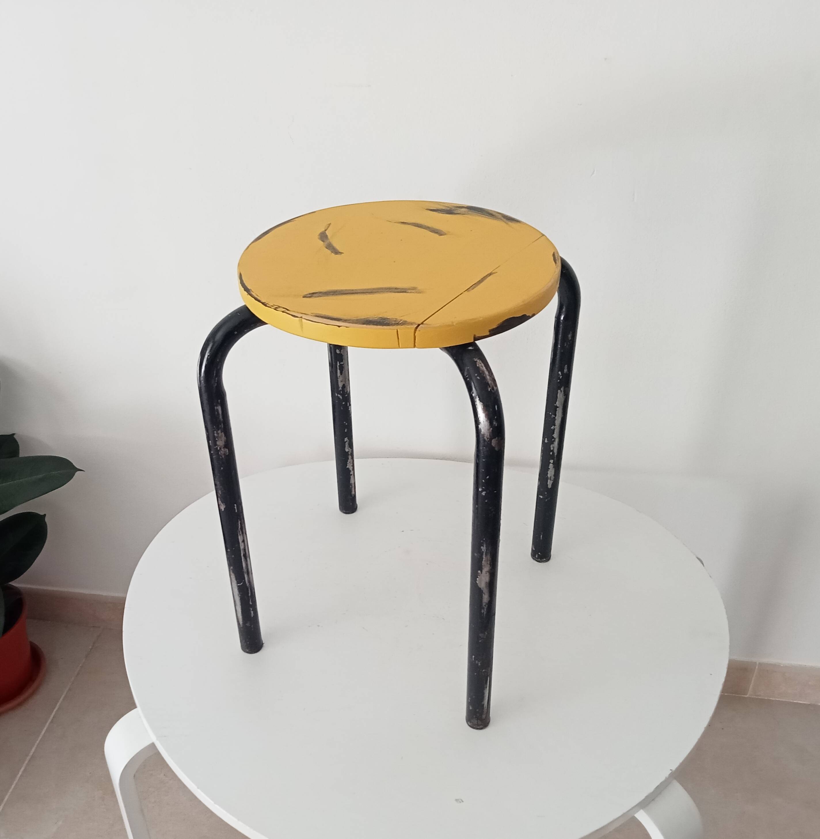 Vintage industrial stool from the 60s/70s