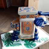 White ceramic and porcelain elephant
