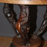 Brutalist pedestal table in vine around 1950