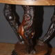 Brutalist pedestal table in vine around 1950