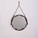 Miroir mural vintage des années 1970 en bois moulé, design italien.