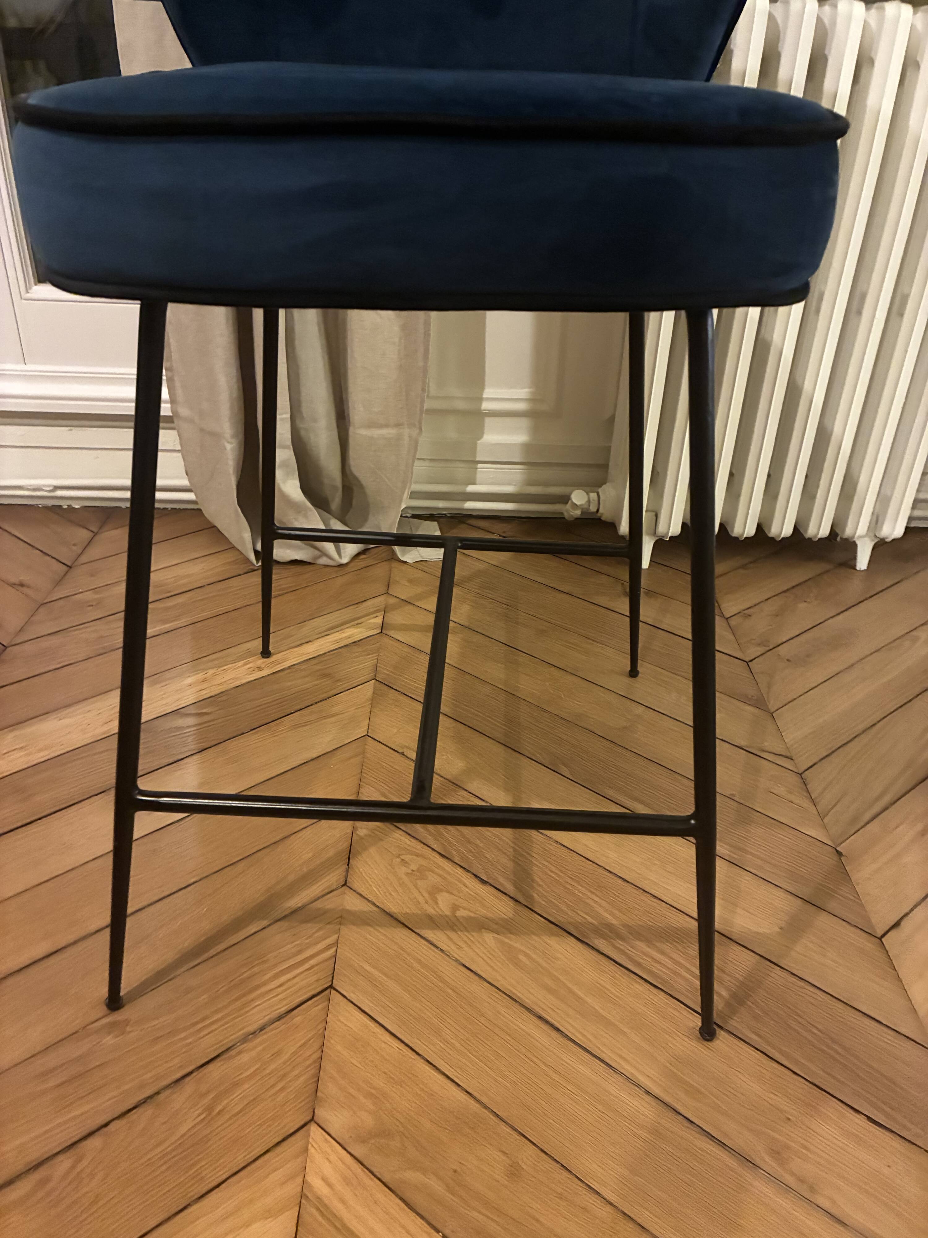 Chaise haute velours
