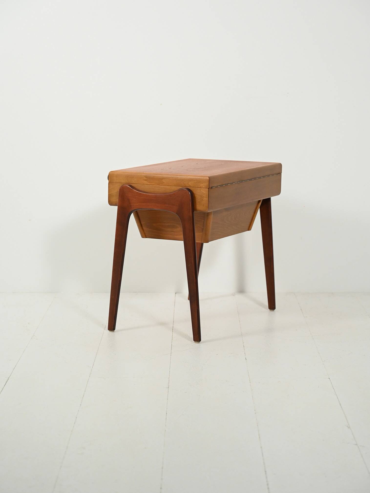 Scandinavian Sewing Table in Teak and Oak