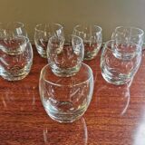 Set of 8 glasses vintage cups 70 ball shape