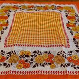 Set of 5 vintage orange napkins