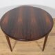Mid-Century Round Rosewood Extendable Dining Table, Denmark, 1960s