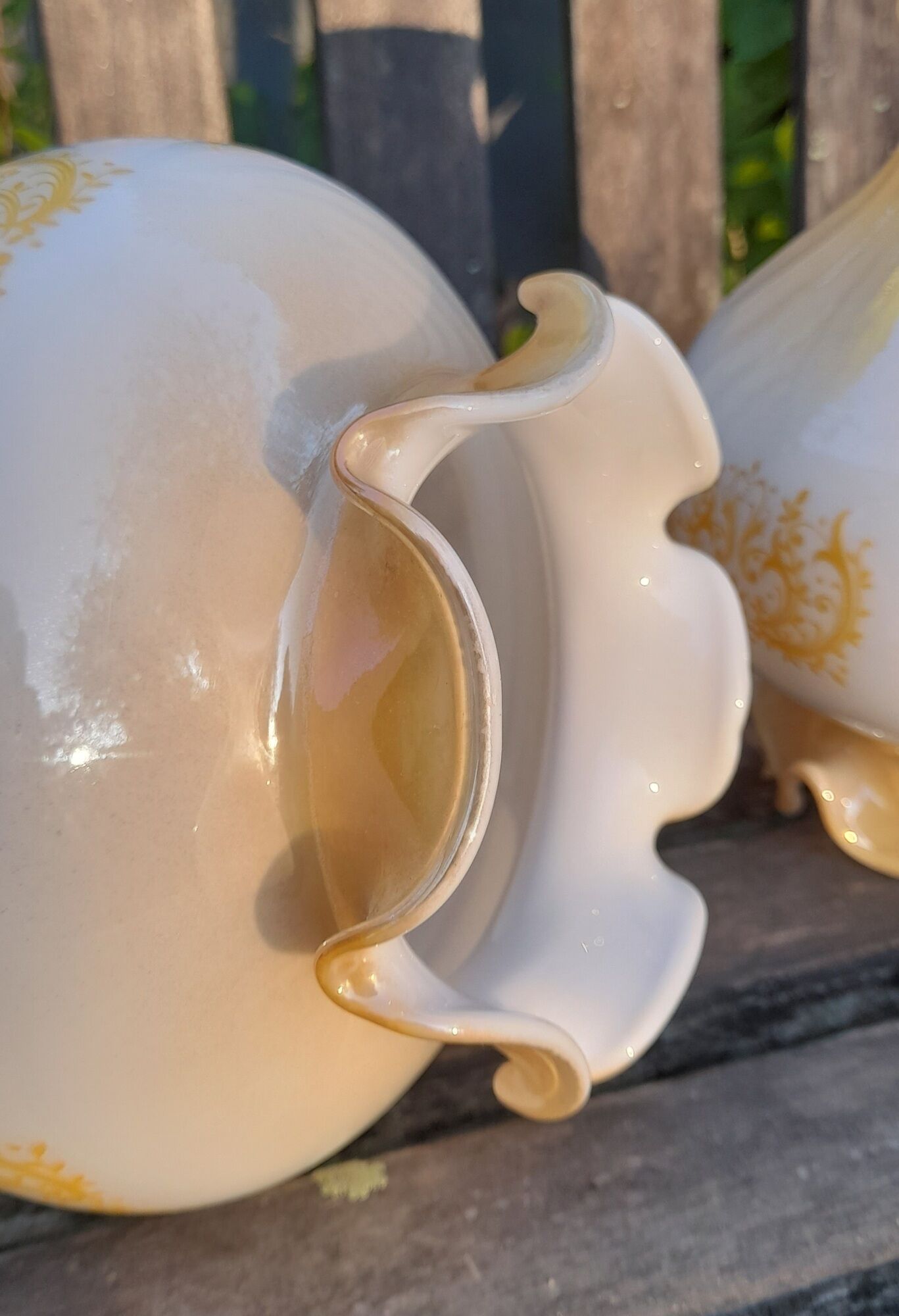 Duo of orange opaline tulip globes for suspension, art deco