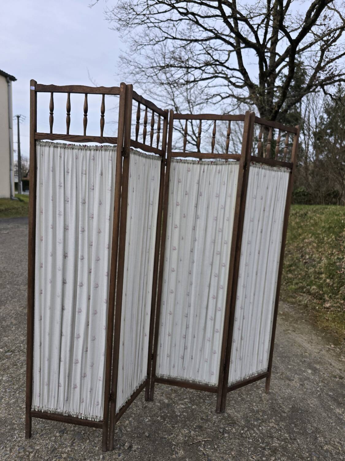 Vintage four-panel screen