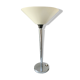 Art deco white opaline chrome lamp