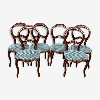 Napoleon III style chairs. Rosewood.