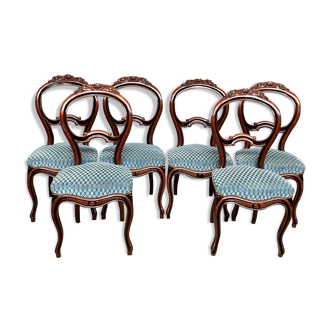 Napoleon III style chairs. Rosewood.